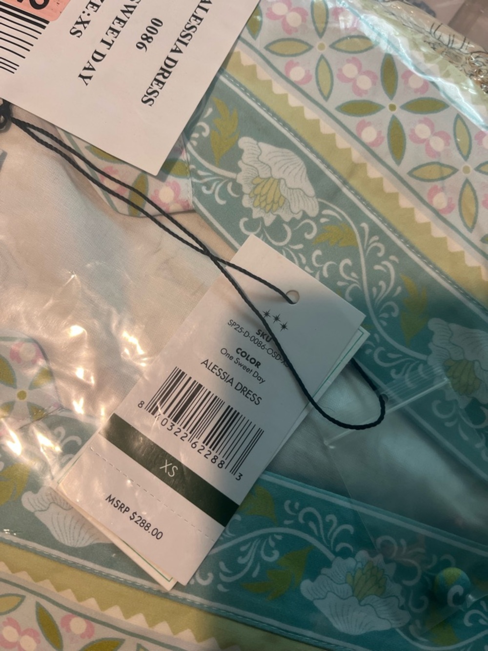 Hermoza Alessia collared maxi dress Floral Mint Midi Dress with Belt Sz XS - Picture 5 of 7